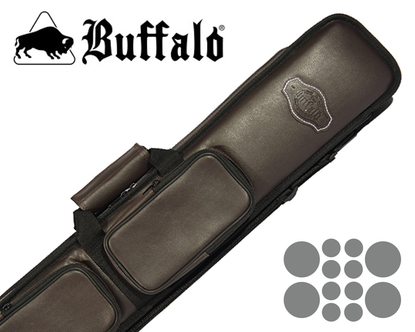 Buffalo De Luxe Billard Queuetasche 4/8 rot 