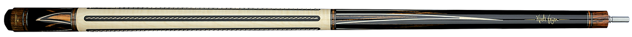 Longoni Flames Leather Stripes Pool Cue